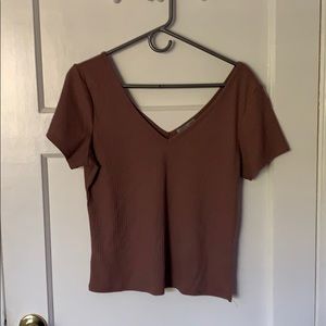 Crop top mauve shirt!